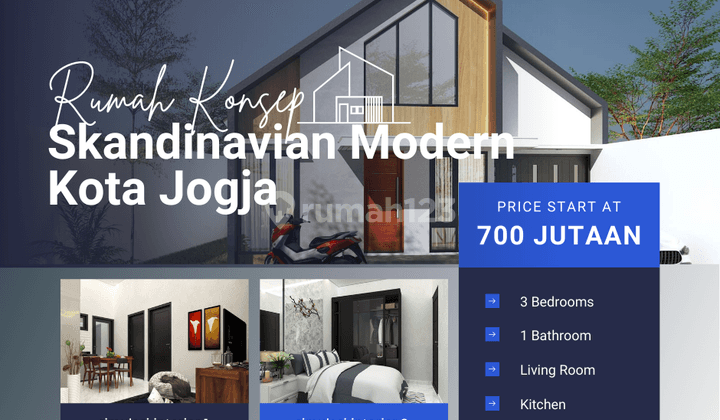 Rumah Konsep Skandinavian Modern Kota Jogja 1