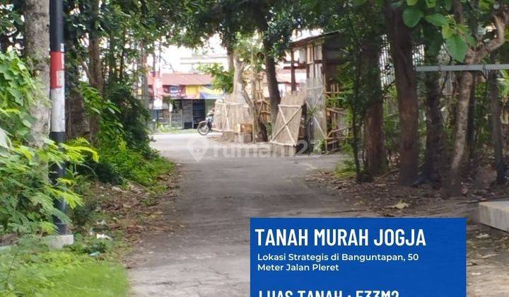 Tanah di Banguntapan,50 Meter Jalan Pleret Luas 533m2, SHM 2