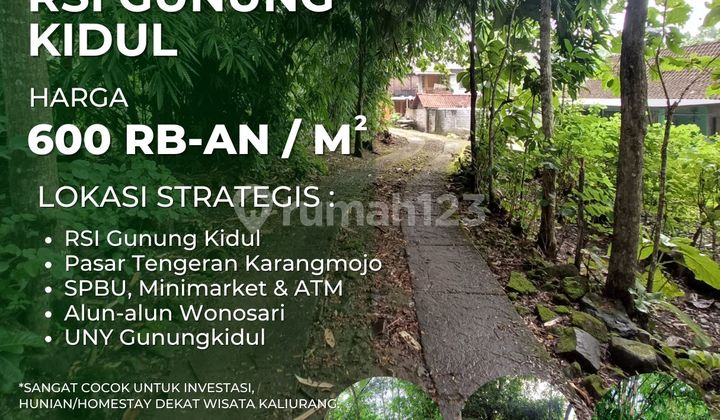 Tanah Murah di Karangmojo Dekat RSI Gunungkidul Wonosari Kota SHM
