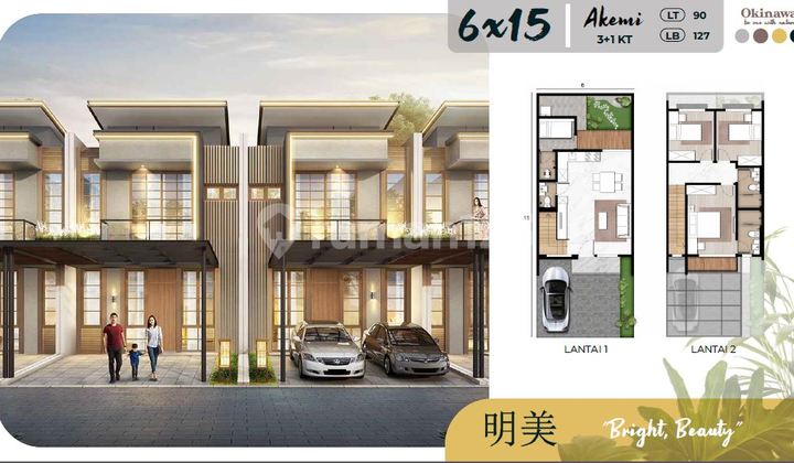 Rumah Okinawa Pik 2 Jual Rugi Ukuran 6X15 Masih Lanjut Cicilan