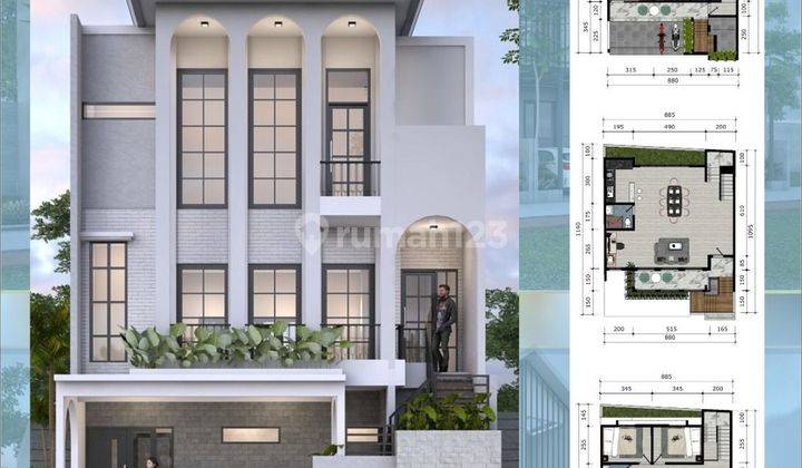 Rumah Hoki Ngantong Baru Mewah 3 Lantai di Taman Surya 5  1