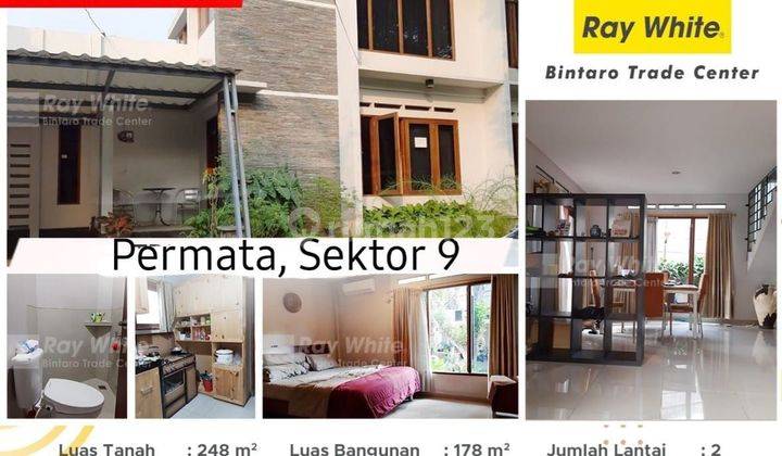 Hot Sale ! Rumah Bagus Di komplek Permata Bintaro  dekat stasiun 2