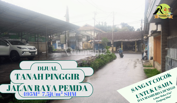 Tanah harga murah pinggir jalan raya Pemda Cibinong  1