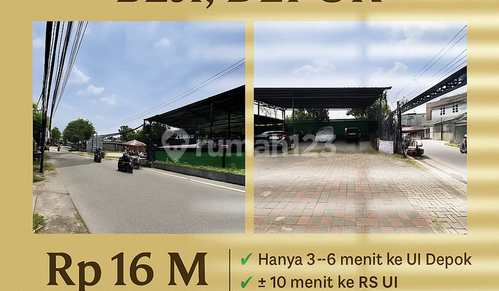 Tanah Dijual Beji Depok Pinggir Jln Luas 2040m² Shm Harga Nego