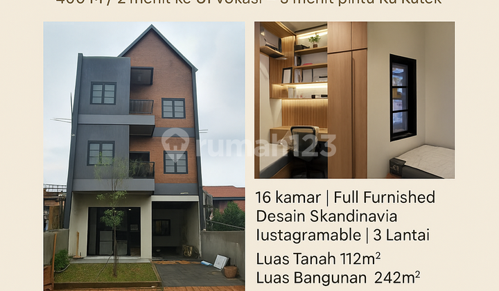 Jual Kost Dekat Ui Depok 16 Kamar Income 300jtan/th 3 Menit Kutek Jual Kost Dekat Ui Depok 16 Kamar Income 300jtan/th 3 Menit Kutek