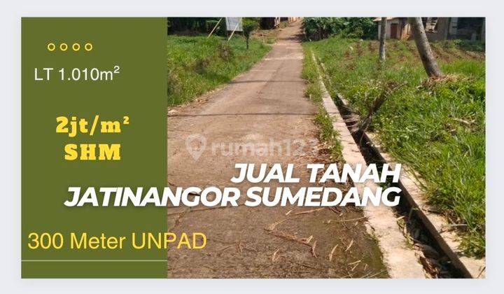 Jual Tanah Jatinangor 300meter Kampus UNPAD 1.010m² SHM 1