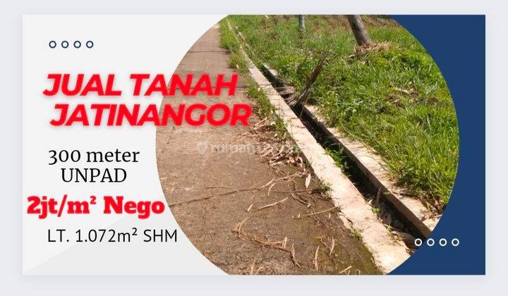 Jual Tanah Jatinangor 300 mtr Gate UNPAD SHM LT 1.072m²  1