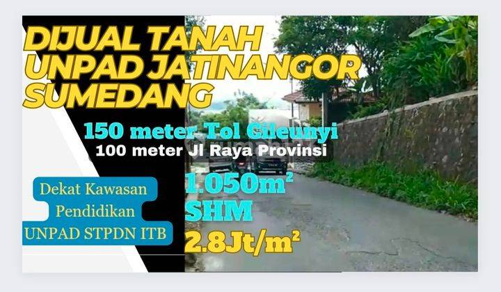 Jual Tanah Bandung 1.5Km Tol Cileunyi dekat kawasan Pendidikan 2