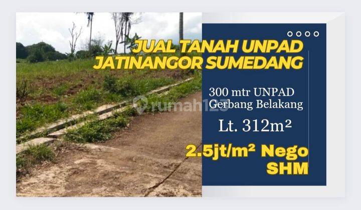 Jual Tanah Strategis 300meter Gerbang Belakang UNPAD Jatinangor 1