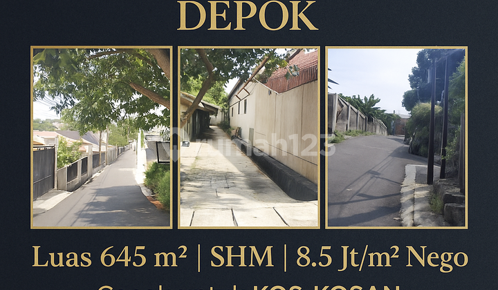 Land for Sale 645m² SHM 3 Minutes to Kutek Ui Gate, Kosan Area