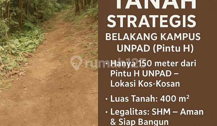 Tanah Jatinangor Murah Shm 2 Menit Pintu H Unpad Lingkungan Kosan