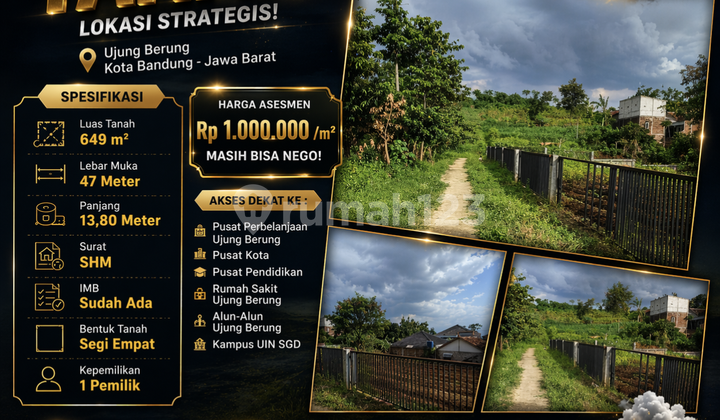 Jual Tanah Murah Bandung di Ujung Berung SHM Siap Bangun