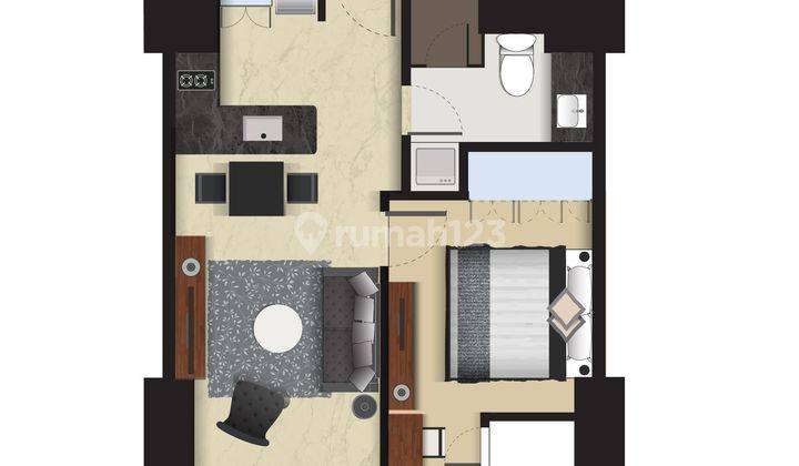 Apartement Branz BSD 1 BR Semi Furnished Baru 1