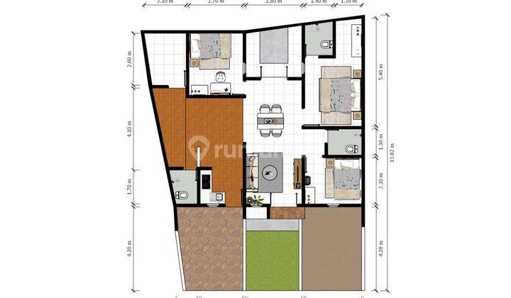 Rumah LT 127 Siap Huni 8 Menit ke Mall Trans Studio Cibubur Bebas Biaya Biaya J19793 2