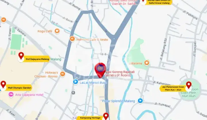 Sewa Ruko di Jl. Semeru Kota Malang Dekat Dengan Kayutangan 2