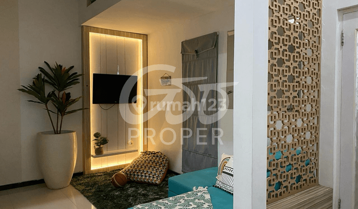 ruang keluarga rumah furnished dijual di graha