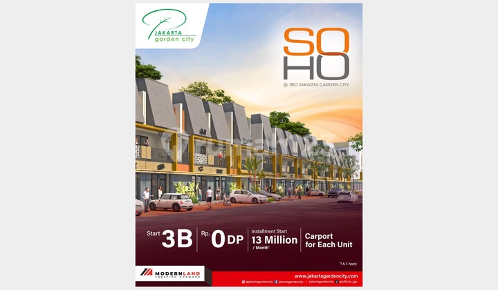 Ruko Dijual Murah Soho Jbd Jakarta Garden City