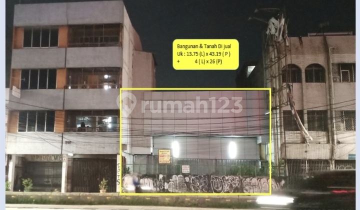 Tanah.& Bangunan Siap Usaha Jl.kh Hasyim.ashari Jakarta Pusat