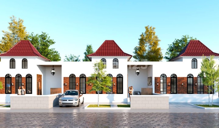 Rumah Modern Bernuansa Villa di Utara Prambanan, Lengkap Green House & Solar System 1