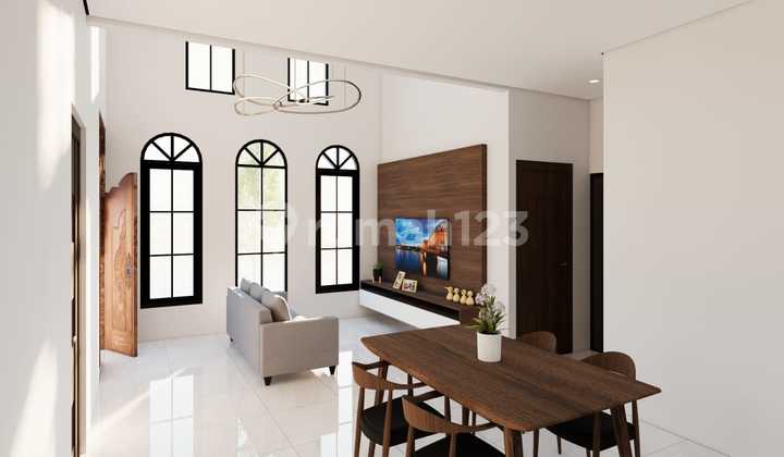 Rumah Modern Bernuansa Villa di Utara Prambanan, Lengkap Green House & Solar System 2