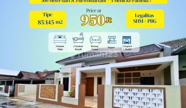 Rumah Nyaman Dan Luas Di Kalasan Dekat Jl Purwomartani 1