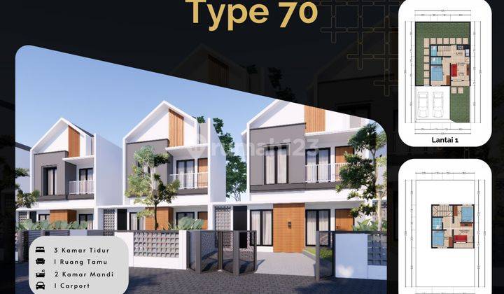 Rumah Scandinavian 2LT Di Sleman, 5 Menit Ke Jl Magelang Km 12 2