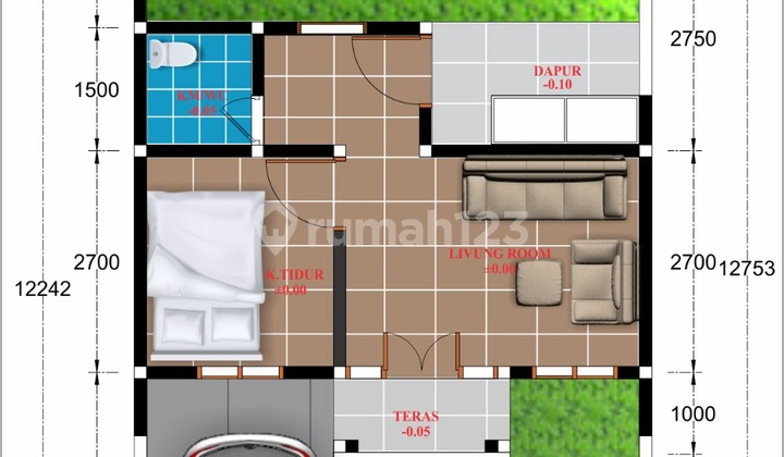 Rumah Asri Sleman 2 KM Dari Jalan Magelang bisa KPR 2