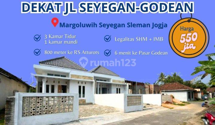 Rumah Siap Huni Luas Di Utara Pasar Godean Lingkungan Asri 1