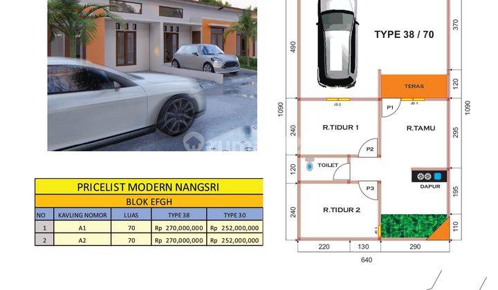 Hunian Minimalis di Klaten 255 Jt Dp Kpr 10 Angsuran 1,5 Jt An 2