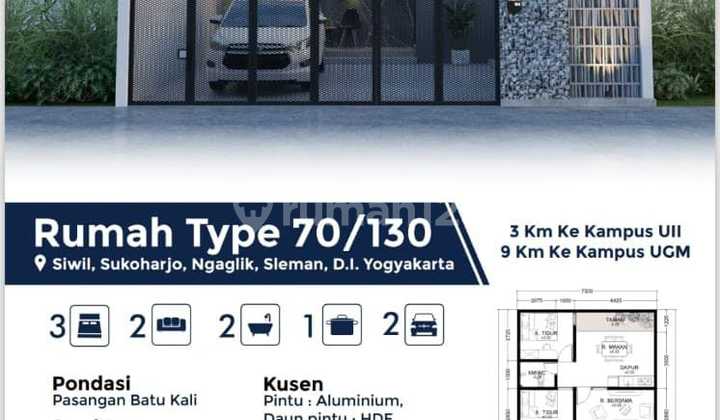 Rumah Proses Bangun Hanya 10 Menit Dari Kampus Uii Pusat