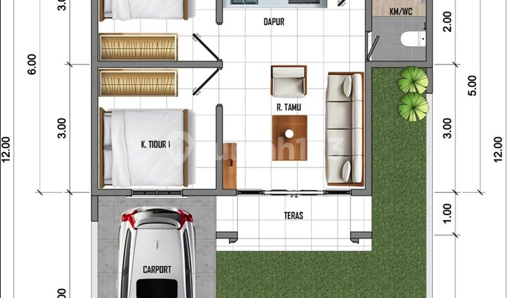 Rumah di Jl. Tanjung Barangan Dekat Murah Nian Mall 2