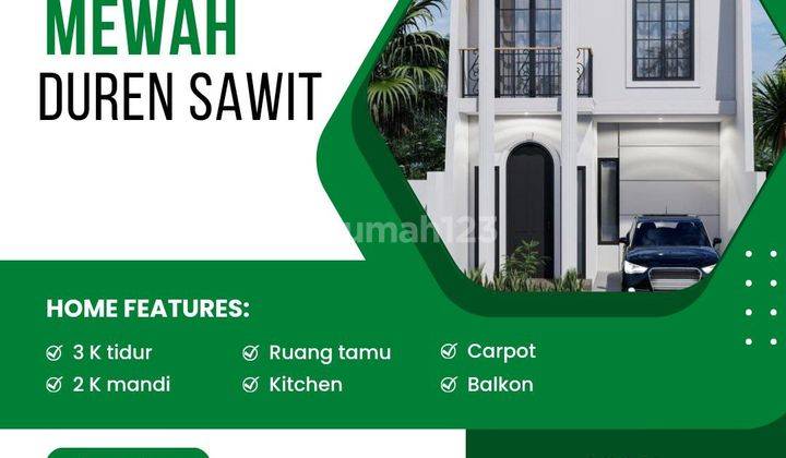 Rumah Mewah Eropa Klasik Pondok Bambu Pondok Kelapa Akses 2 Mobil 1