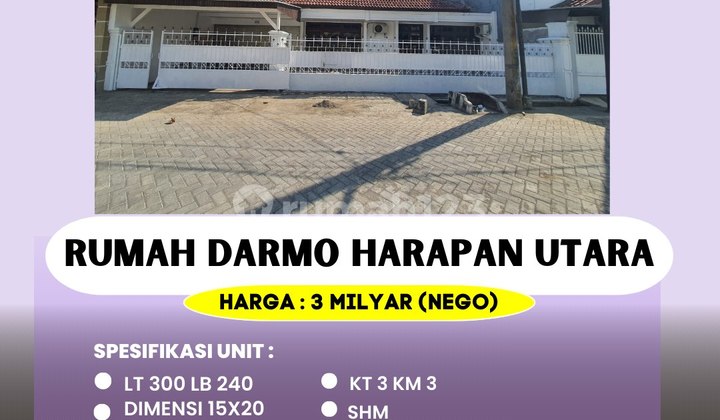 Dijual Rumah Darmo Harapan Utara Strategis Siap Huni