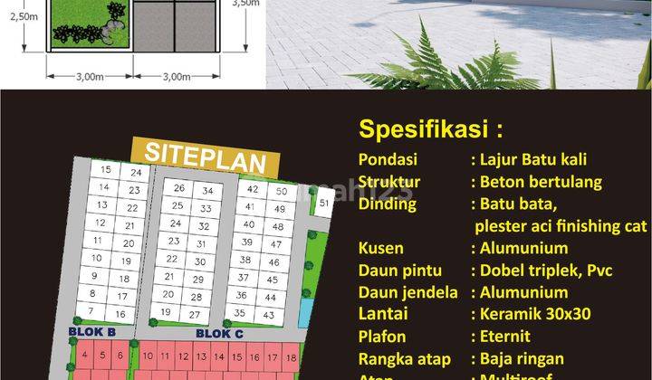 Rumah Subsidi Tanpa Uang Muka Free Ajb Bphtb Balik Nama di Batang 10