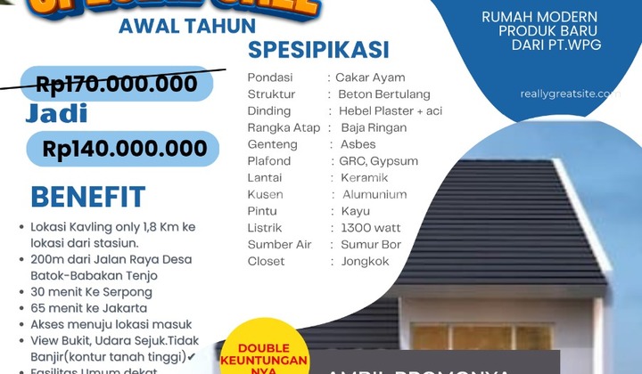 Rumah Keren Harga Beken Sudah SHM Cuma di Tenjo Bogor 1