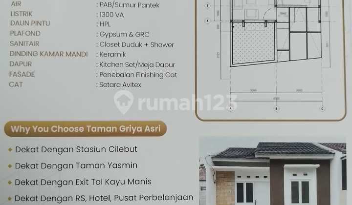 Rumah Minimalis Dekat Stasiun Cilebut Bogor