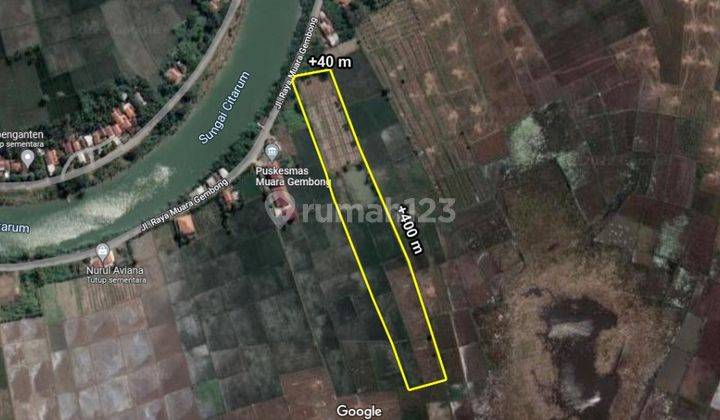 Dijual tanah kosong pinggir Jalan Raya Muara Gembong Bekasi 1