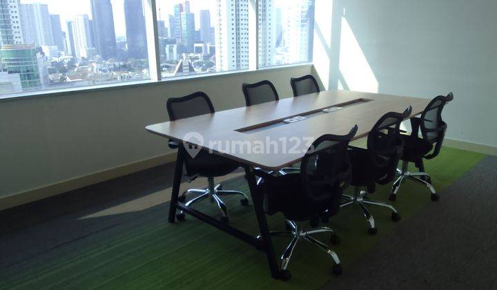 Ruang Kantor Full Furnished Siap Pakai Bebas Ganjil Genap. Dekat One Satrio, Kedutaan China.