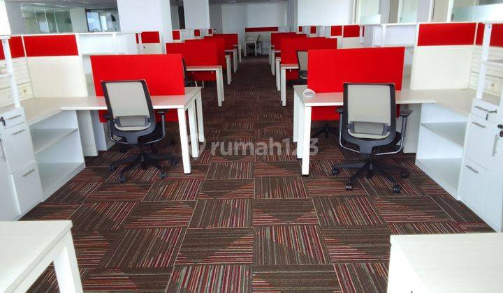 Ruang Kantor Full Furnished Siap Pakai Bebas Ganjil Genap dekat Mall Kokas, Apartemen. Ada ruang training besar. 1