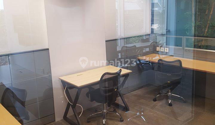 Ruang Kantor Furnished Siap Pakai. Dekat Kedutaan China, Oakwood. Bebas Ganjil Genap