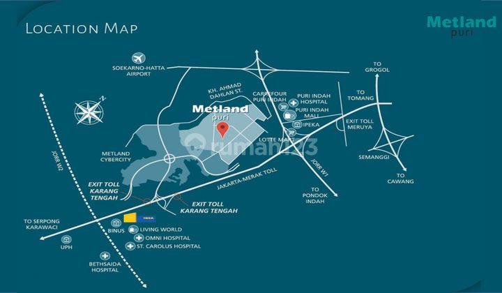 Dijual Tanah Kavling Metland Puri 212 Sqm Posisi Di Hook 2