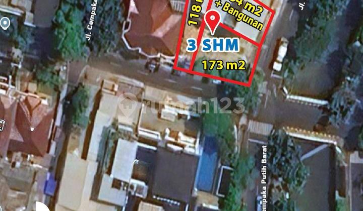 Dijual Tanah Kav Hoek Jalan Raya 3 Row di Cemput Barat
