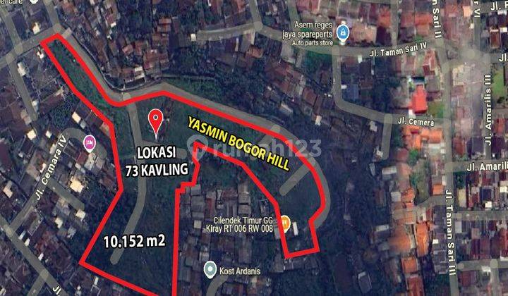 Dijual 73 Kavling Tanah Total 10.152m2 Siap Bangun,Yasmin Bogor 1