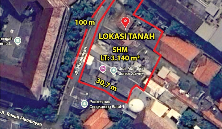 Jual Tanah Strategis Zona Ungu 3140 M2 Bonus Kontrakan Jual Tanah Strategis Zona Ungu 3140 M2 Bonus Kontrakan