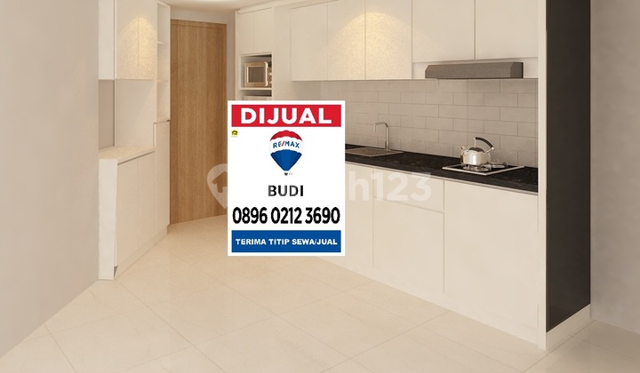 For sale The Mansion Kemayoran Capilano Tower apartment, 62 m2 land area, 2 bedrooms, 25th floor.