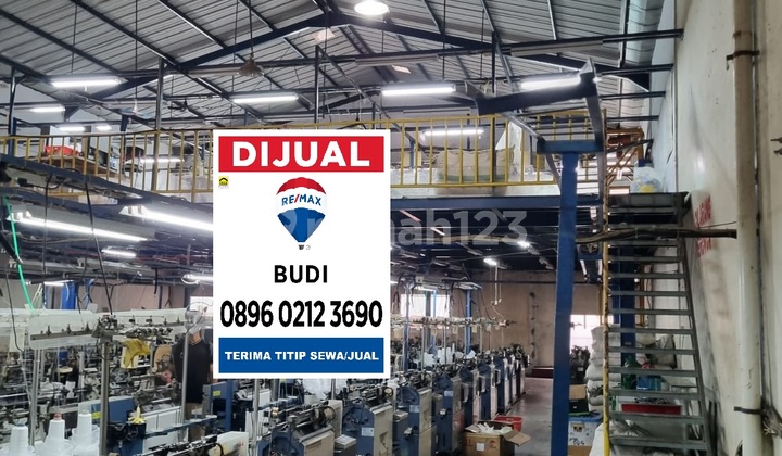 For Quick Sale: Warehouse at Marunda Center, Tarumajaya, Bekasi. Includes 2-Storey Office, Land Area 600 m2, Building Area 1000 m2.
