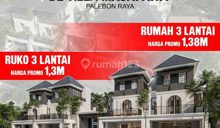 Rumah 3 Lantai Di Palebon Raya Majapahit 1