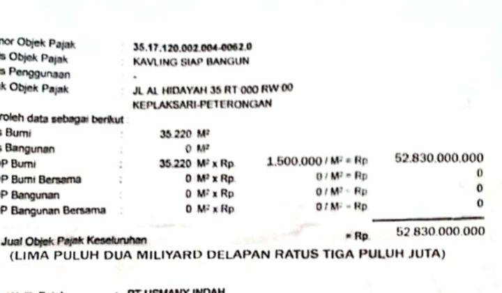 Tanah lahan bekas pabrik dijual murah jauh dibawah NJOP  di Peterongan-Jombang.  4
