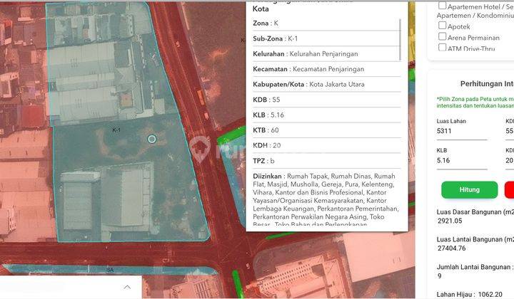 Lahan Strategis Area Komersial Pluit Pinggir Jalan Utama di Hoek 2