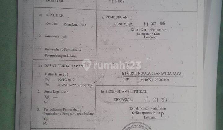 Tanah strategis di by pass gurah rai 5